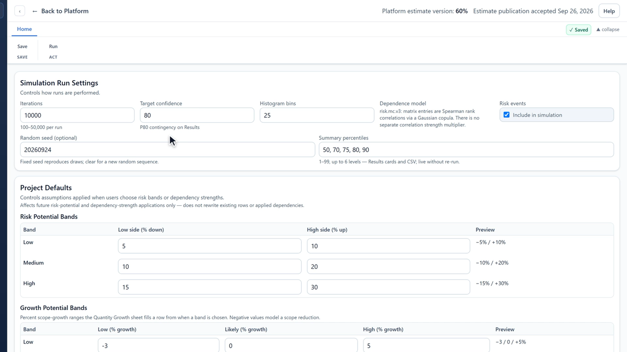 Jakten Risk tutorial 2: Settings and project defaults
